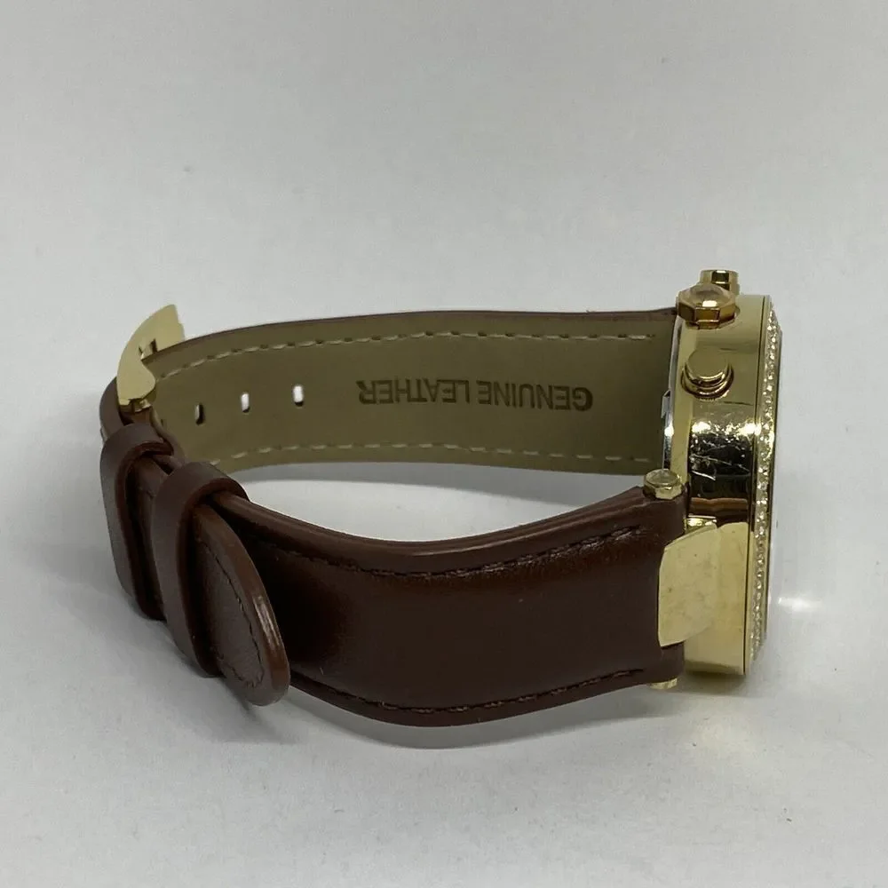 Michael Kors Parker MK-5354 Women's Brown Leather Analog Dial Quartz Watch VK445